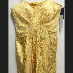 Sherrie Bloom Chetta B Metallic Gold dress